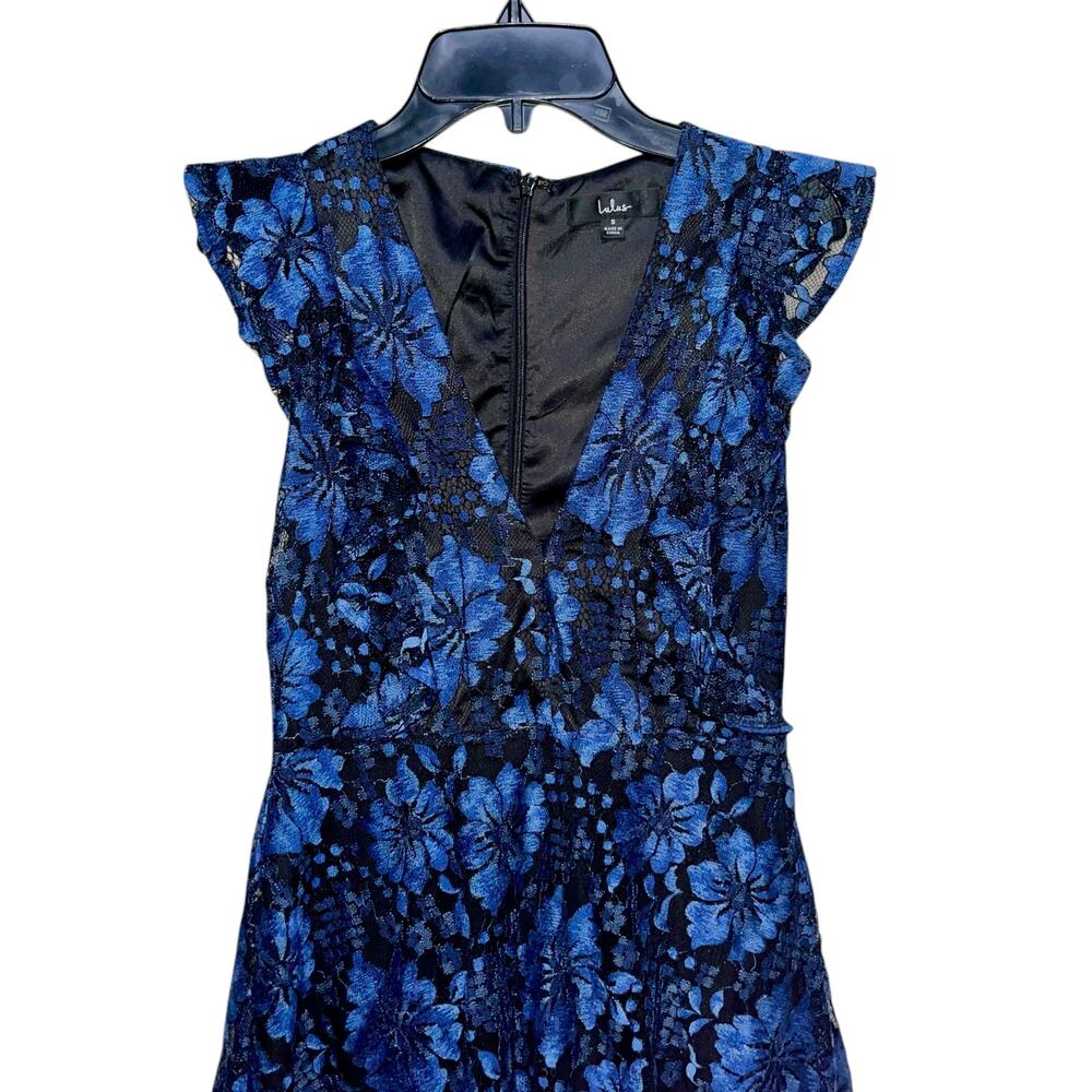 Lulu's Lace Tiered Midi Dress Molinetto Ruffles - Picture 4 of 8